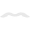 Ekena Millwork Pitch Midway Architectural Grade PVC Gable Pediment, 48"W x 16"H x 1"P (8/12) GPP048X016X100MID - alternate 5